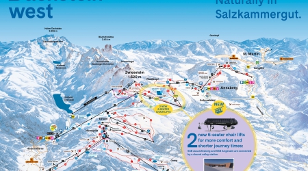 Pistekaart van Dachstein West.